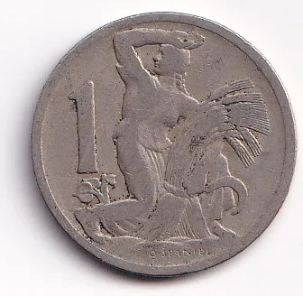 1 koruna 1930,ČSR