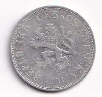 5 Kč 1931,pěkná,ČSR