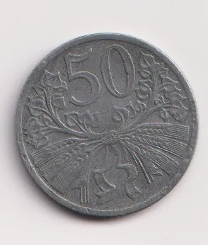 50 haléř 1940,PČM