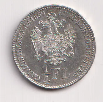 1/4 Fl 1859 B.,Uhry