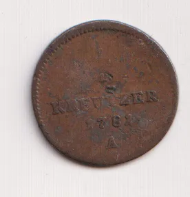 1/4 krejcar 1781 A.,Josef II.,Rakousko