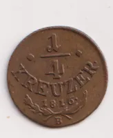 1/4 krejcar 1816 B.,František II.,Uhry