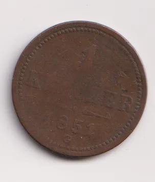 1 krejcar 1851 G.,Rakousko