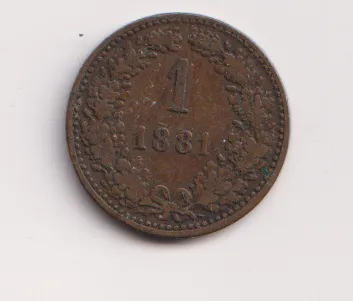 1 krejcar 1881,Rakousko