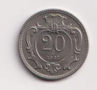 10 haléř 1907,pěkný,Rakousko
