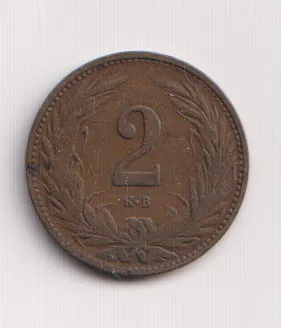 2 fillér 1909 KB.,Uhry