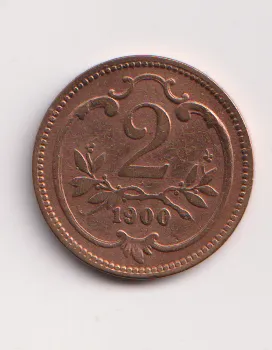 2 haléř 1900,Rakousko