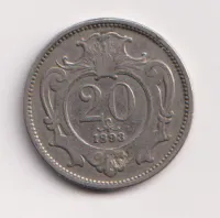 20 haléř 1893.,Rakousko
