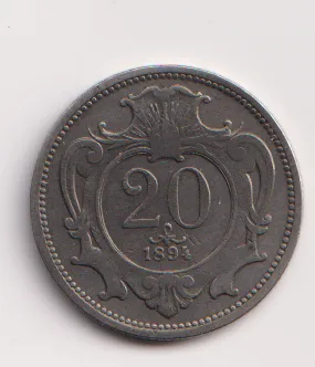 20 haléř 1894.,Rakousko