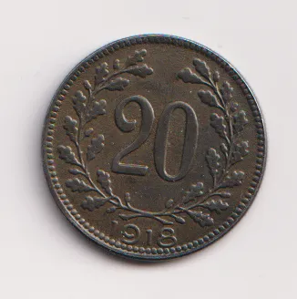 20 haléř 1918,stav,Rakousko