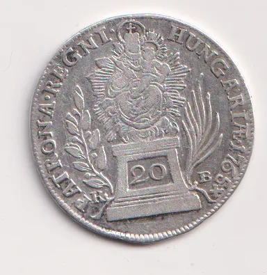 20 krejcar 1765 KB,Marie Terezie,Uhry