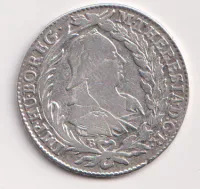 20 krejcar 1774 B,Marie Terezie,Uhry