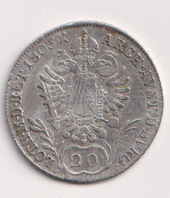 20 krejcar 1803 B.,František II.,Uhry