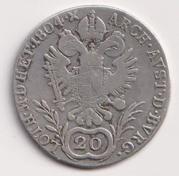 20 krejcar 1804 C.,František II.,Čechy