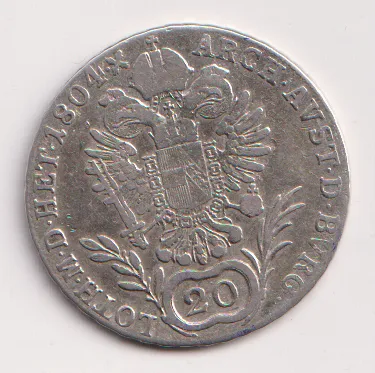 20 krejcar 1804 F.,František II.,Rakousko