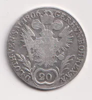 20 krejcar 1806 B.,František II.,Uhry