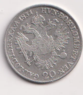 20 krejcar 1831 A.,František II.,Rakousko