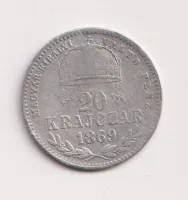 20 krejcar 1869 KB,Uhry