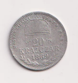 20 krejcar 1869 KB,Uhry