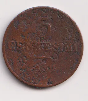 3 centesimo 1822 V.,František II.,Rakousko