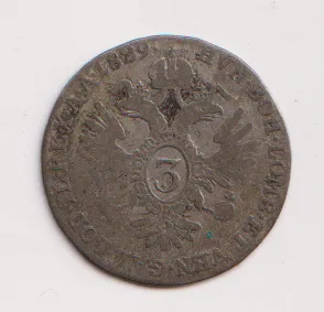 3 krejcar 1829 A.,František II.,Rakousko