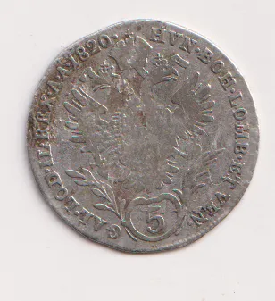 5 krejcar 1820 A.,František II.,Rakousko