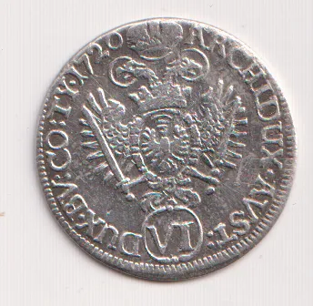 6 krejcar 1720,Hall,Karel VI.,Rakousko
