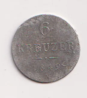 6 krejcar 1849 A.,Rakousko