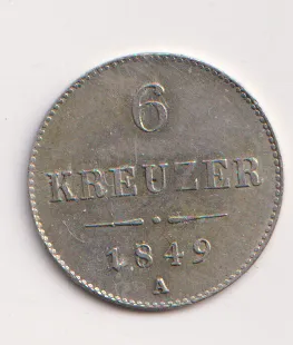 6 krejcar 1849 A.,stav.,Rakousko