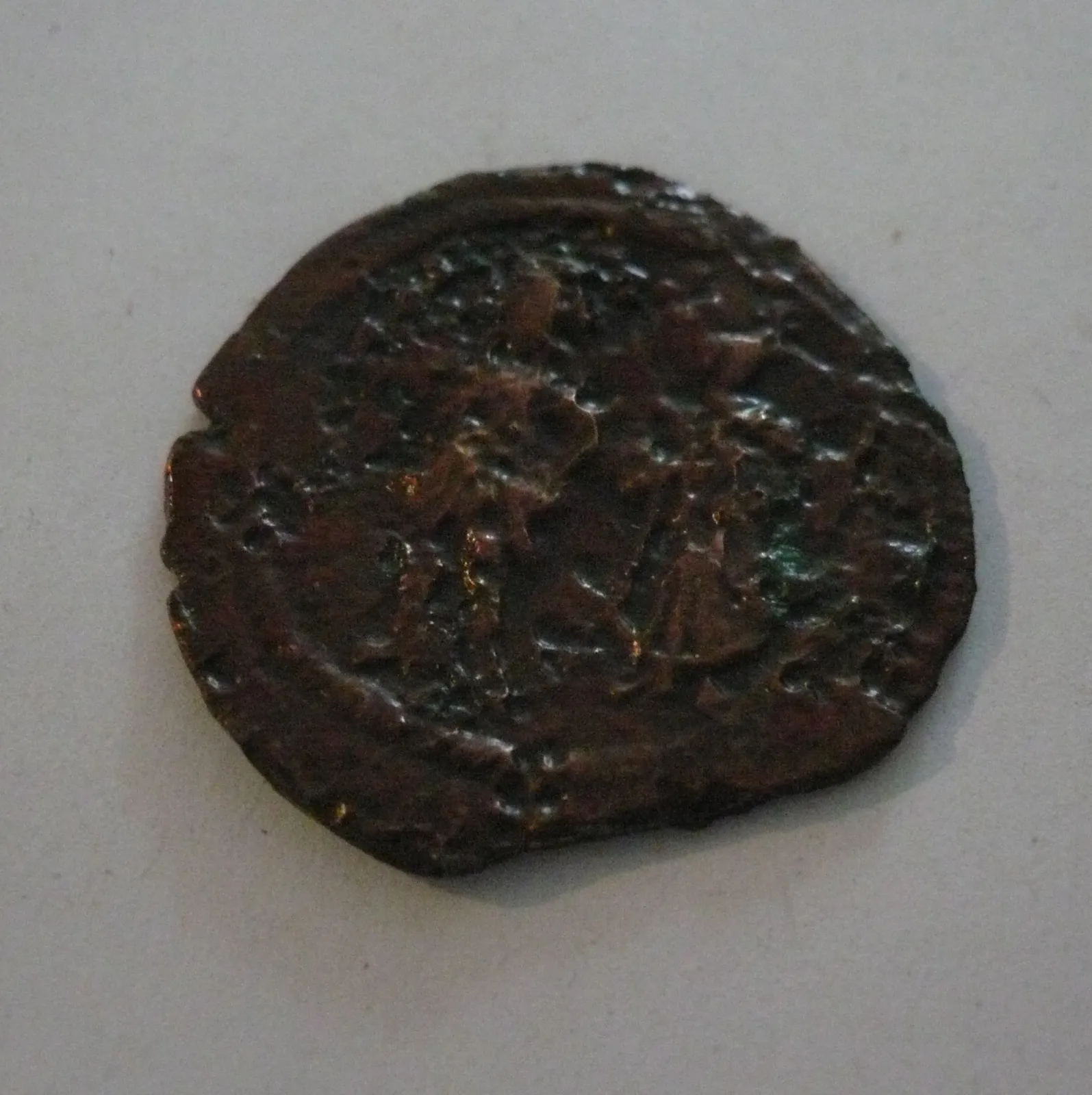 AE-Follis, Heraklius 610-41, křížek, Byzanc