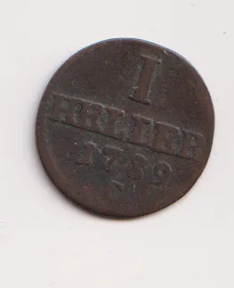 Haléř 1789 C,Sasko