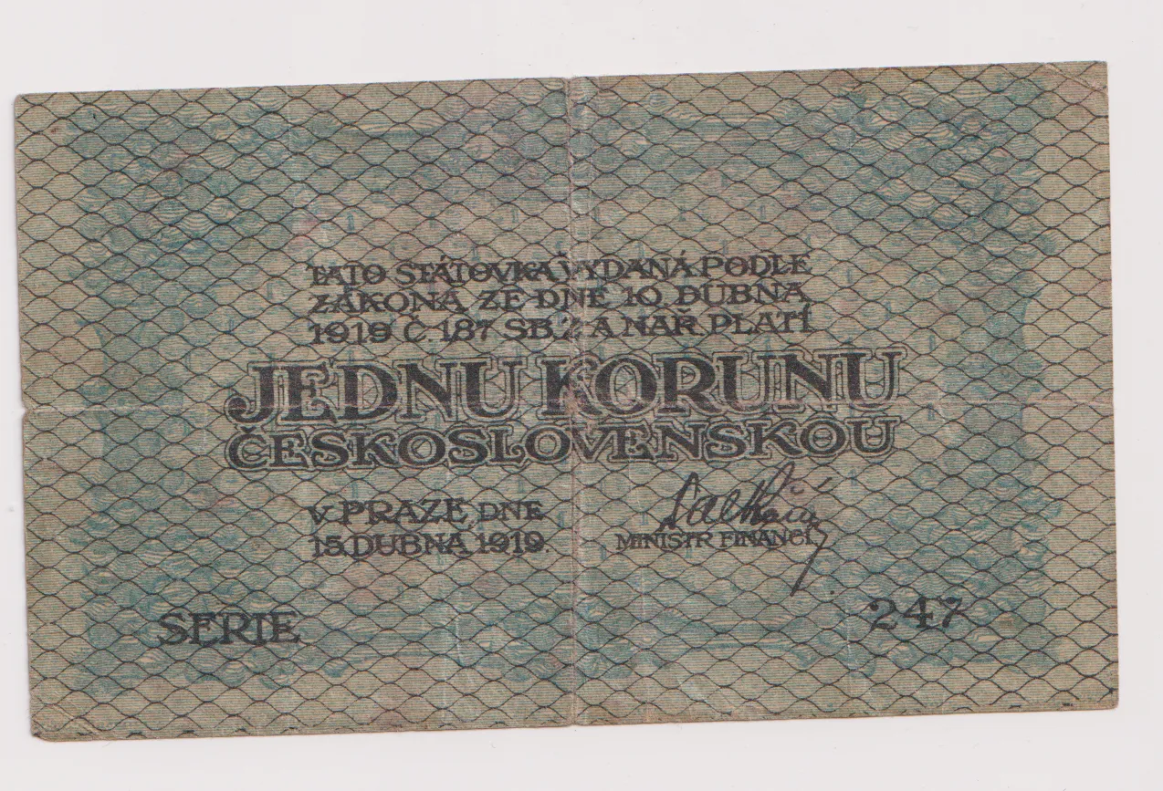 1 koruna 1919 S-247,ČSR