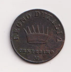 1 soldo 1812,Napoleon Bonapatre,Itálie