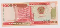 100 tisíc meticas 1993,Mozambik