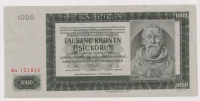 1000 korun 1942,Ha 151810,specimen,PČM