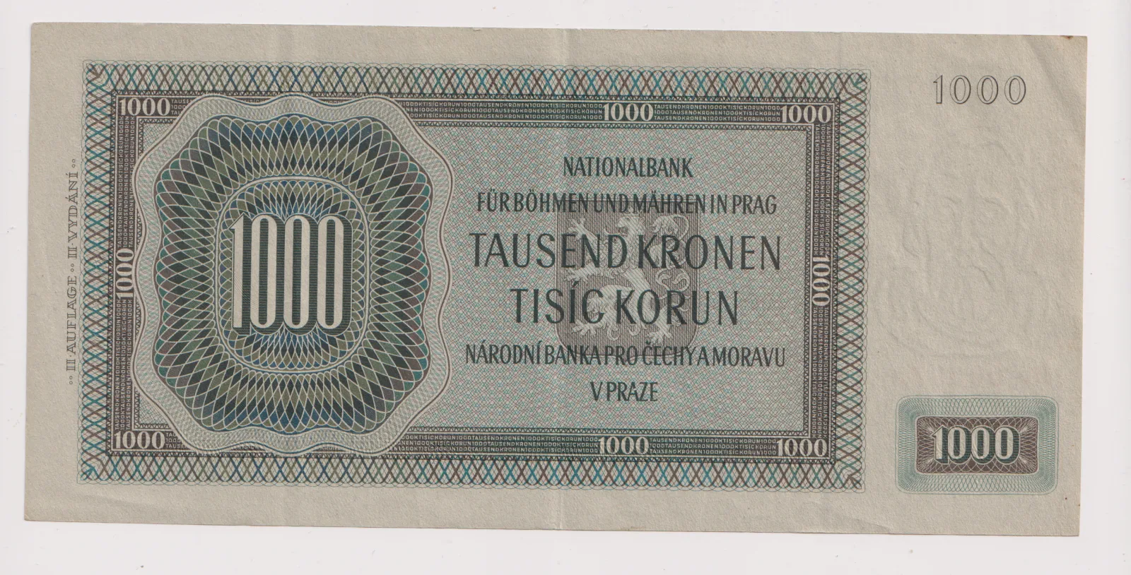 1000 korun 1942,Hb003972,PČM