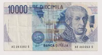 10000 lir,modrá,Itálie