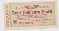 2 miliony marek 1923,dráždní,Německo