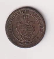 2 pfenik 1864,Sasko