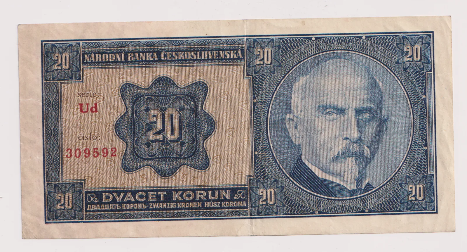 20 korun 1926,Ud,ČSR