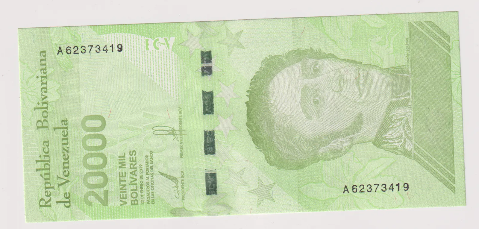 20000 bolivares 2019,Venezuela
