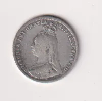 3 pence 1891,Anglie