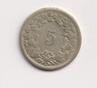 5 cent 1850,Švýcarsko