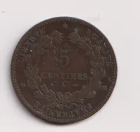 5 centimes 1872.Francie