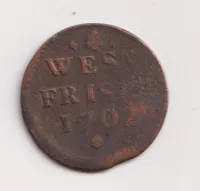 Duit 1702,východní Frisko,Holandsko
