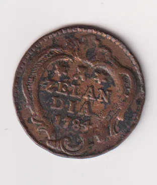 Duit 1784,Zeeland,Holandsko