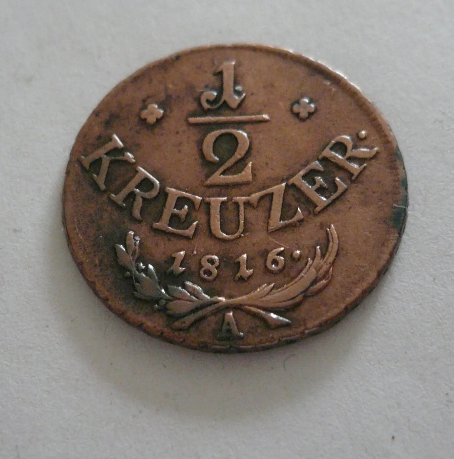 1/2 Krejcar, 1816 A, František II., Rakousko