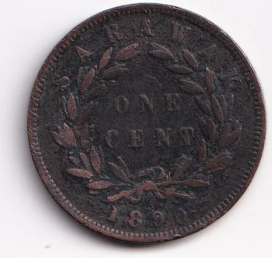 1 cent 1890,Sarawak