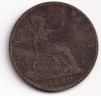 1 penny 1890,Anglie