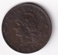 2 centavos 1889.Argentina